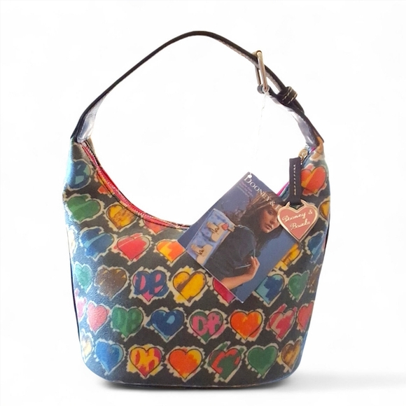 Dooney & Bourke Graffiti Hearts Bucket Bag SH29 BB NWT Y2K Vintage It Bag - Picture 1 of 15